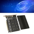 thumbnail image 1 of Adaptador Quad M.2 NVME A PCIe, Indicador LED De 32 Gbps, Tarjeta Quad PCIe 4,0 A NVMe, Engrosada, Estable, Segura Para Expansión, 1 of 7