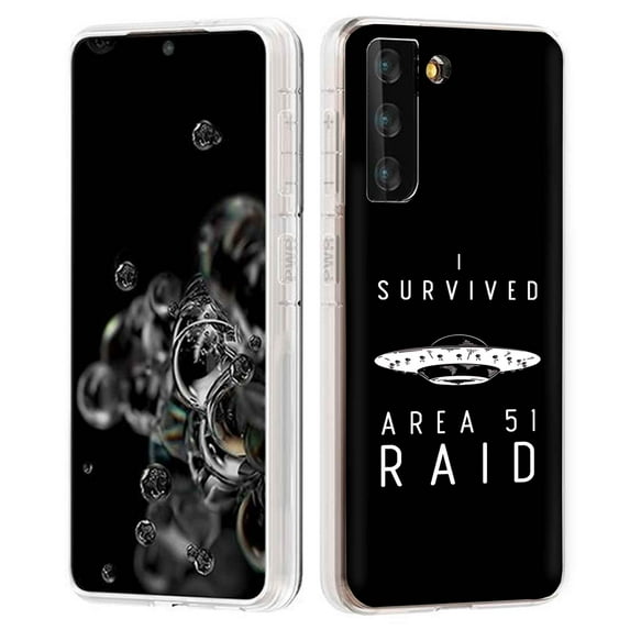 TalkingCase Slim Phone Case Compatible for Samsung Galaxy S21 5G, S30,(Not S21+,S21 Ultra),Survived Area 51 Print,Lightweight,Flexible,Soft, USA