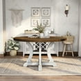 thumbnail image 5 of Furniture of America Muschamp Wood Dining Table in Antique White and Dark Oak, 5 of 11