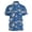 Light Blue, variant on Mens Printed Polo Shirt Short Sleeve Summer Lightweight Breathable Casual Golf Tee Top