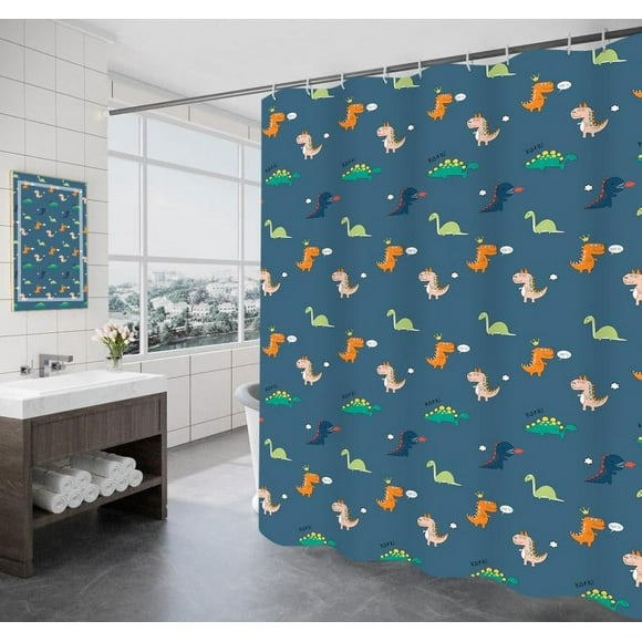 Shower Curtain Mould Resistant 180*180 cm with Weighted Hems Bathroom Curtains Waterproof Shower Curtains Washable with 12 Hooks Polyester