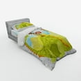 thumbnail image 3 of Ambesonne Cartoon Bedding Set 4 Pcs, Knight and His Horse, Queen, Apple Green Sky Blue, 3 of 3