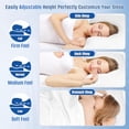 thumbnail image 5 of Shredded Memory Foam Pillow for Sleeping Cooling Bed Pillows Set of 2 Adjustable Pillows for Side Back Stomach Sleepers with Washable Pillowcase Queen Size Grey, 5 of 7