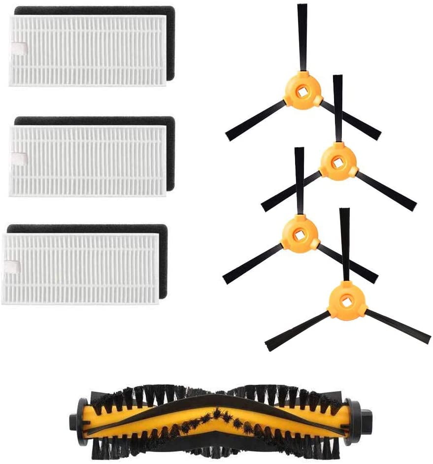 1 Brush& 3 Hepa Filters & 4 Side Brushes for Ecovacs Deebot N79 N79S DN620 DN621 DN622 Robot Vacuum Cleaner Replacement Part