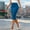Blue, variant on Dianli Skirt Slim Women's Solid Zipper Slim Hip Hugging Mid Length Skirt High Waist Bodycon Pencil Skirt Office To Night Out Versatile Skirt