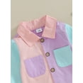 thumbnail image 6 of FEORJGP Toddler Boys Girls Long Sleeve Shirt Button Down Tops Contrast Color Cardigan Pocket Blouse Lapel Jacket for Baby Loose Casual Spring Fall Clothes, 6 of 9