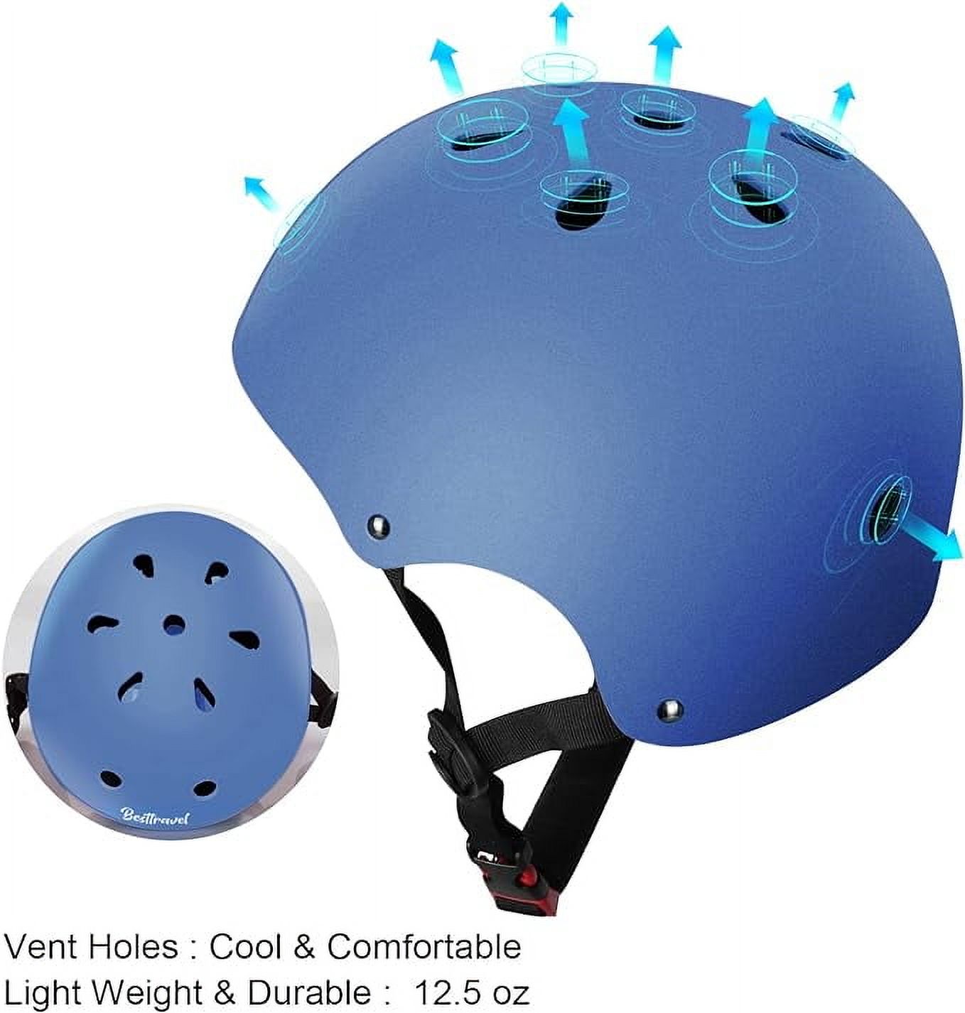 Kids Bike Helmet for Toddlers 3-8 Years, Adjustable Lightweight Multi-Sport Protection for Cycling & Skateboarding - Blue