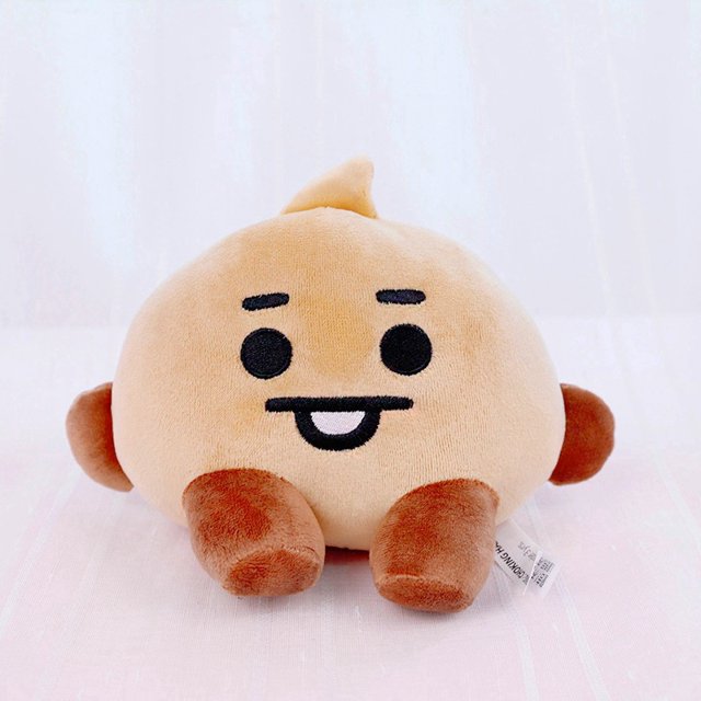 kpop bts bt21 - muñeca de peluche sentada (20 cm, 20 cm, llavero, llavero, tata cooky chimmy koya) Gao Jiahui unisex