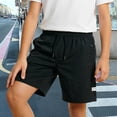 thumbnail image 2 of Big Boys Summer Shorts Drawstring Waist Zipper Side‑Pocket Thin Shorts 6‑16Y, 2 of 6