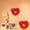 color, variant on Linen Heart Wreath with Bow for Door Wall, Valentine's Day Wedding Proposal Decoration, Romantic Fabric Heart Garland for Anniversary Home Decor, 40x40cm