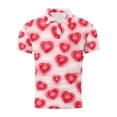 thumbnail image 5 of Handshe Men's Shirt, Short Sleeve with Button Placket and Print, Cotton Casual Sport Shirt for Valentine's Day and Daily Wear, 5 of 5