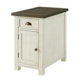 thumbnail image 2 of Home Square Monterey Chairside Table in Power Cream White and Brown - Set of 2, 2 of 2