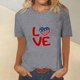 thumbnail image 4 of Tops Cortos para Mujeres Día de la Independencia Patriótica Impreso Cuello Redondo, Camiseta de Manga Corta Casual para la Primavera, Verano Y Fiesta, 4 of 4