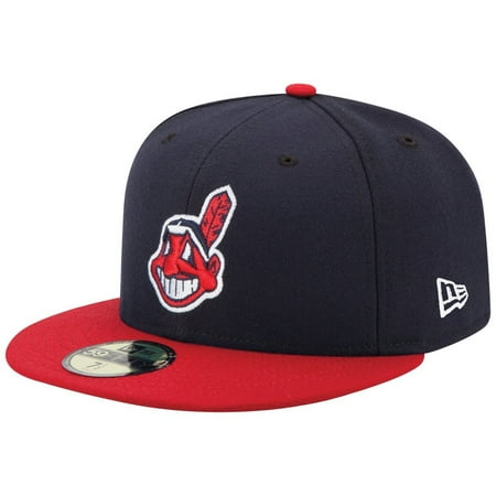 New Era Cleveland Indians MLB Authentic Collection 59Fifty Cap Navy Red Size Fitted 7 3 8 Walmart