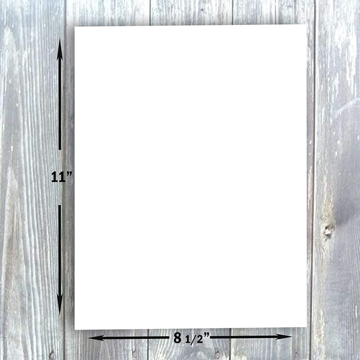 Hamilco White Cardstock Thick Paper  8 1/2 x 11" Blank Heavy Weight 80 lb Cover Card Stock - for Brochure Award and Stationery Printing - 100 Pack Bright