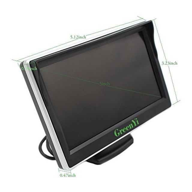 Monitor de cámara de respaldo AHD 800x480 de 5 pulgadas, pantalla a co