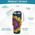 thumbnail image 4 of 30 oz Insulated Stainless Steel Tumbler Double Wall Stainless Steel Tumbler with 2-Way Drinking Colorful Pattern Background Design, 4 of 9