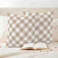 thumbnail image 3 of Outdoor Pillow Covers Khaki and White Lattice Waterproof Pillow Cases 20x20 Set of 2, Geometric Farmhouse Throw Pillow Cover Pillowcase for Patio Balcony Couch Garden, 3 of 9