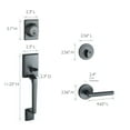 thumbnail image 6 of Design House Moderno 2-Way Adjustable Eastport Handleset with Single Cylinder Deadbolt, Matte Black, 6 of 6