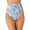 Blue, variant on Womens Printed High Waist Swim Bottom Separates