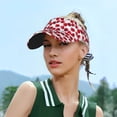 thumbnail image 3 of Salouo Tulips Flowers Pattern Sport Sun Visor Hats,1-Piece of Adult Sunscreen Visor Cap Adjustable Sun Hat for Outdoor Activities Fits for Women and Men (One Size), 3 of 6