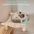 thumbnail image 5 of Zengdainm Cat Bed, Cat Window Perch for Indoor Cats, One-Step Sliding Clamping Slot Adjustment Cat Hammock, Cat Bed for Windowsill and Bedside, Blue, 5 of 6