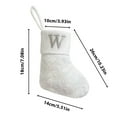 thumbnail image 3 of Kedshhgu Fuzzy White Christmas Stockings with Silver Letters Christmas Tree Fireplace Hanging Decoration for Christmas Gift Bags Seasonal Decorating Supplies, 3 of 7