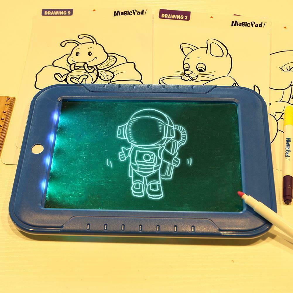 JIANGXIUQIN LCD Board Cartoon Writing Tablet LCD Writing Board Childrens Intelligent Electronic Blackboard Suitable for Kids Christmas Thanksgiving Gift Color : Blue, Size : 10.5 inches