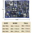 thumbnail image 4 of Police Blanket Flannel Throw Blanket Retirement for Dad Husband Son Boyfriend Convenient Breathable All Seasons Super Soft Bed Sofa Couch Foldable Unisex 150x200 Blue 60x80, 4 of 6