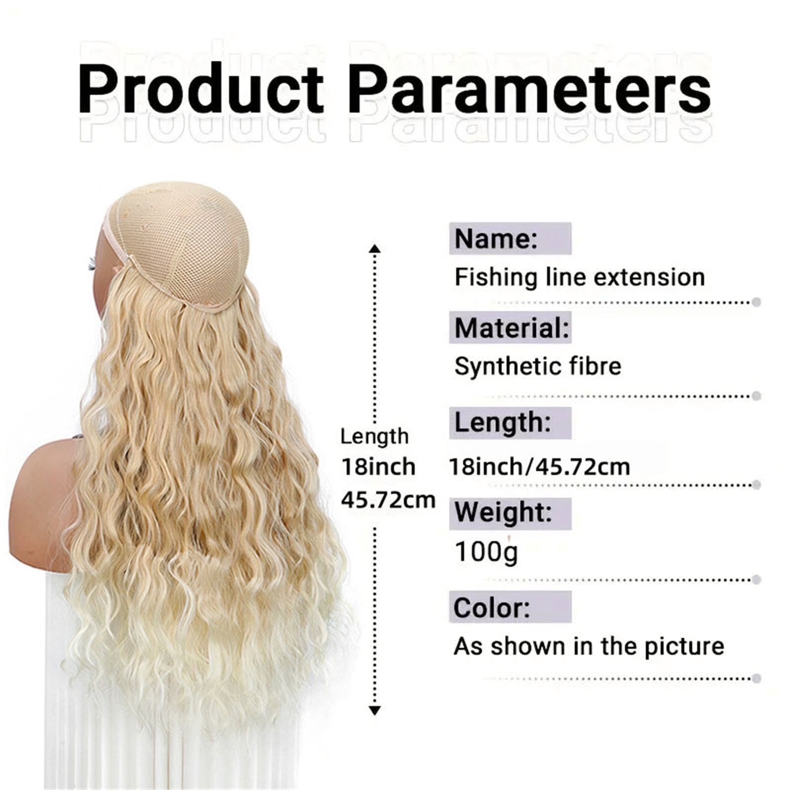 Invisible Wire 18 In Halo Hair Extensions, Hair Extensions  display picture 3