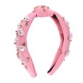 thumbnail image 3 of Accesorios para el cabello con diadema anudada de 1 pieza para mujeres en color rosa, 3 of 5