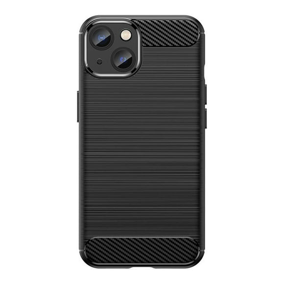 PANDACO Black Brushed Metal Case for iPhone 14 Plus