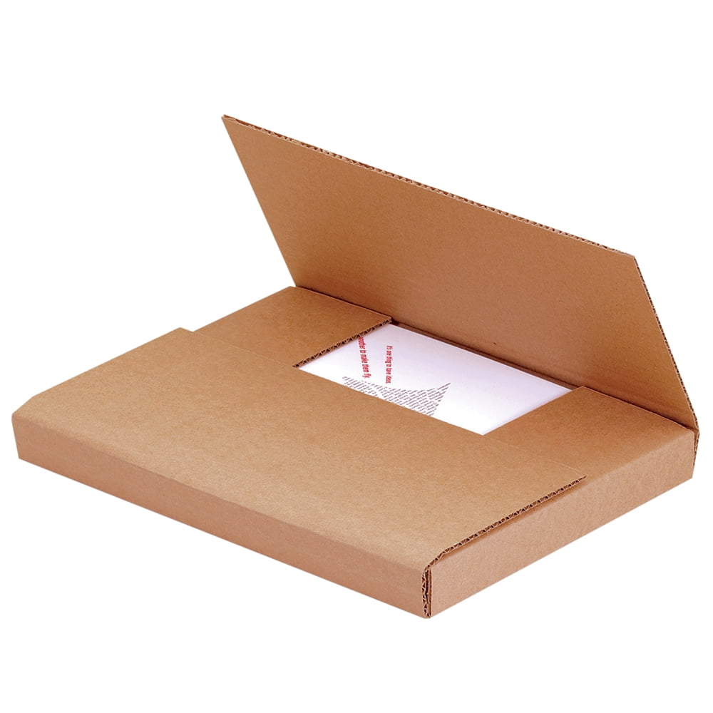 Aviditi Brown Kraft EasyFold Mailing Boxes, 12 x 10 1/2 x 2 Inches