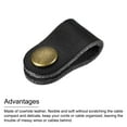 thumbnail image 5 of Leather Cable Tie Leather Cord Organizer 63x16mm Cable Straps Cable Leather Clips Black, Pack of 5, 5 of 6