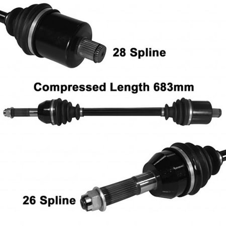 - 15-16 Polaris Ranger 570 Full Size ArmorTech HD Rear Left or Right CV Axle Stock