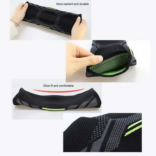 2 tobilleras de punto elásticas de compresión para mujeres y hombres, deportes, fitness, correr, esguince de tobillo, molestias en las articulaciones, fascitis plantar
