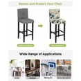thumbnail image 3 of Teal Tulip Butterfly Bar Stool Covers Set of 4, Beige Turquoise Floral Vintage Rustic Stretch Bar Chair Covers with Backs, Removable Pub Counter Height Chair Cover for Kitchen Dining Room Cafe, 3 of 7