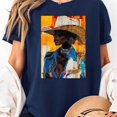 thumbnail image 3 of Black Cowgirl Painting Art Western Rodeo Melanin Black Woman T-Shirt Unisex, Sizes S-5XL, Tbun, 3 of 5