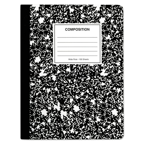 Universal Quad Rule Composition Book. Quadrille Rule 7.5" x 9.75" 1 Subject Black 20950