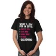 thumbnail image 5 of Cute What Look In Guys Dachshund Dog Women's Graphic T Shirt Tees Brisco Brands S, 5 of 5