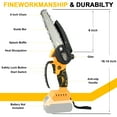 thumbnail image 2 of Mini Chainsaw compatible with Dewalt 20V Battery (Battery NOT Included), Cordless Pruning with Security Lock & Replacement Chain, Battery Powered Mini Chainsaw for Tree Trimming, 2 of 10