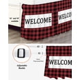 thumbnail image 3 of Welcome Red Bed Skirt Black Buffalo Check Plaid Bed Skirts California King Size 16 Inch Drop, Wrap Around Dust Ruffle&nbsp;Bedskirt with Adjustable Elastic Belt for Queen Size Beds, 3 of 7
