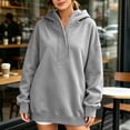 thumbnail image 2 of BUIGTTKLOP Women's Oversized Sweatshirts Button up Long Sleeve Hoodies Shirt Cozy Fleece Pullover Top Casual Fall Outfits, 2 of 8