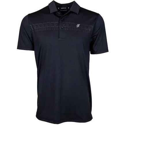 Hooey The Weekender Black Golf Logo - Mens Polo - Hp001Bk