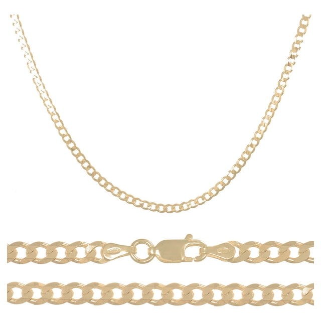Cadena De Plata 925 Barbada De 45 Cm Calibre 3.2mm 4 Colores