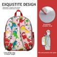 thumbnail image 5 of Cartoon Roaring Dino Student Backpack – Watercolor Dinosaur Artwork with Nature, Stars, and Hand-drawn Abstract Design, 5 of 6