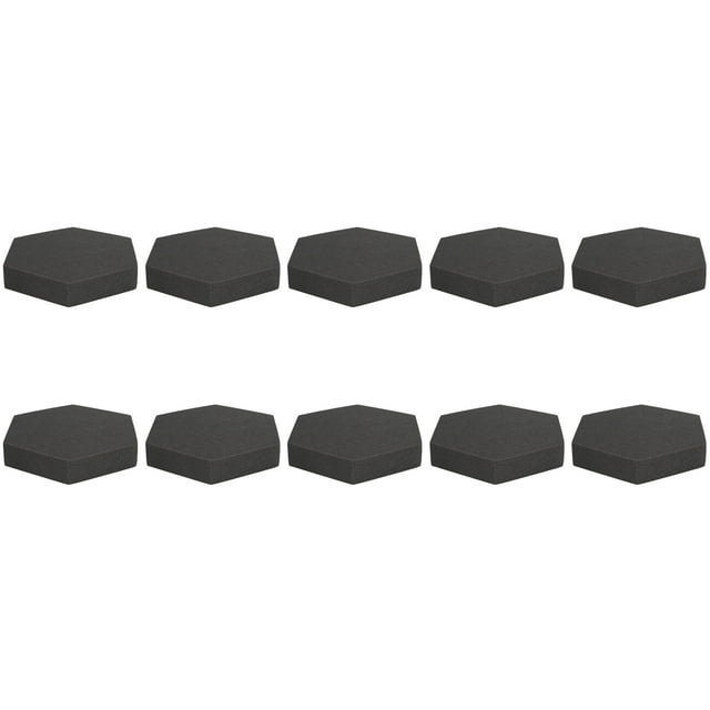 10 paneles de pared decorativos insonorizados de espuma acústica hexagonales ignífugos de alta densidad