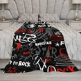 thumbnail image 5 of Blue Musical Notes Pattern Flannel Fleece Throw Blanket 50x60 Inches Soft Blanket for Couch,Cozy,Warm,Lightweight, 5 of 6