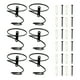 thumbnail image 1 of EeaseMX 6 botelleros de pared para una sola botella, creativos y de almacenamiento (negros), 1 of 7