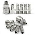thumbnail image 2 of Mozzi 5PCS 1/4” BSP Air Line Fitting Kit – Quick Release Connectors, Steel, Silver 2 of 5